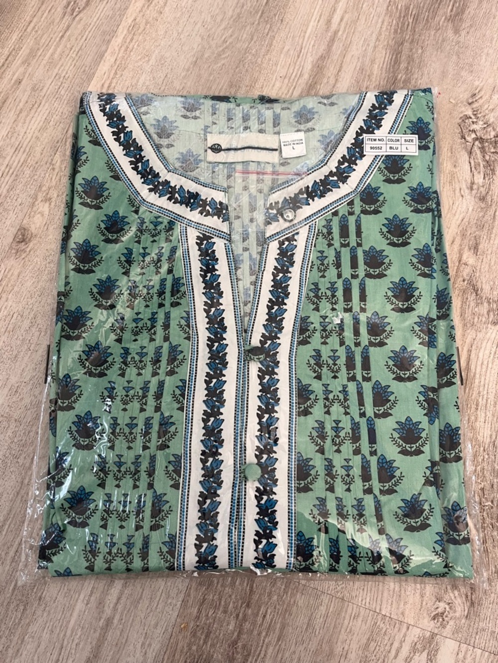 NEW Ella Simone Vermont Country Store Floral Block-Print Cotton Pajamas Large